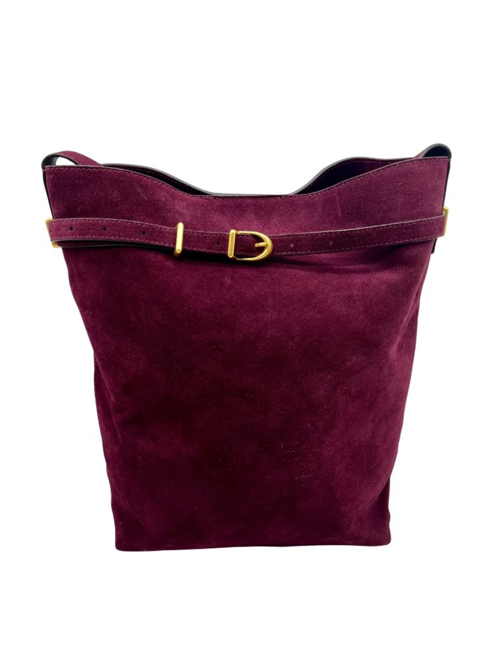 Madewell Red Belted Suede Satchel Bag